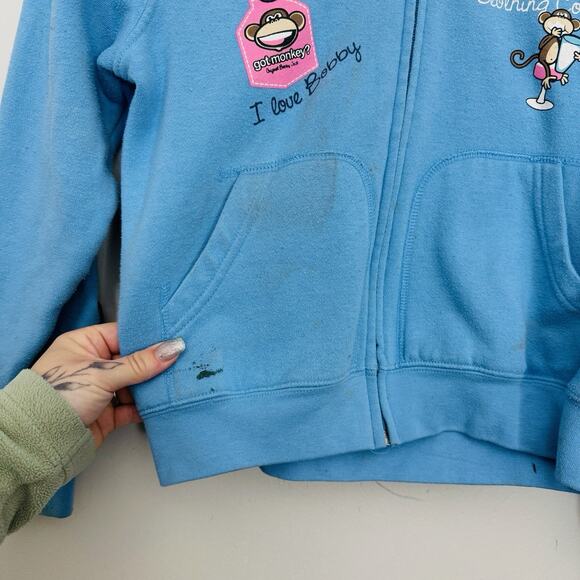 Bobby By Bobby Jack Y2K Blue Full Zip Jacket Girls Size M - Picture 2 of 10